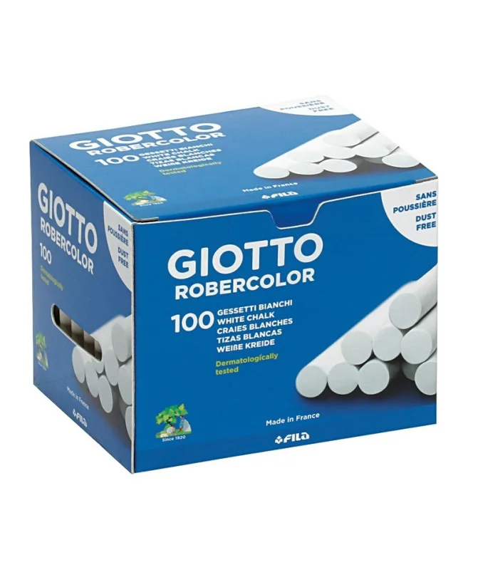 Caixa c/100 Paus de Giz Giotto Robercolor Branco 538800