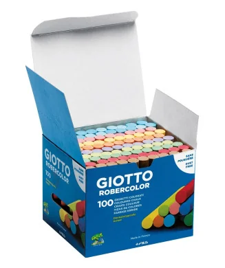 Caixa c/100 Paus de Giz Giotto Robercolor Cores Sortidas 539000