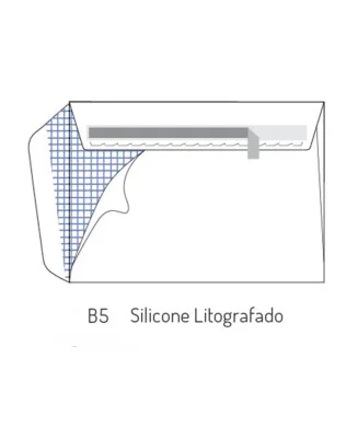 Caixa com 500 Envelopes B5 176x250 Silicone Branco